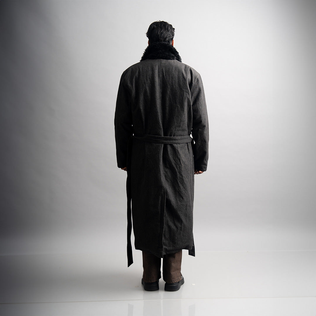 DENIM OVERCOAT (BLACK)