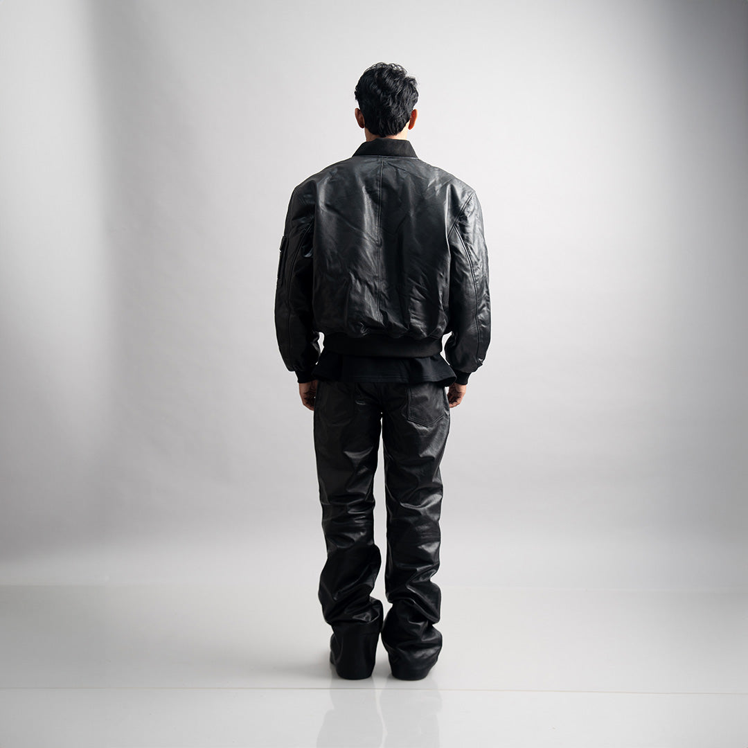 LEATHER JACKET (BLACK)