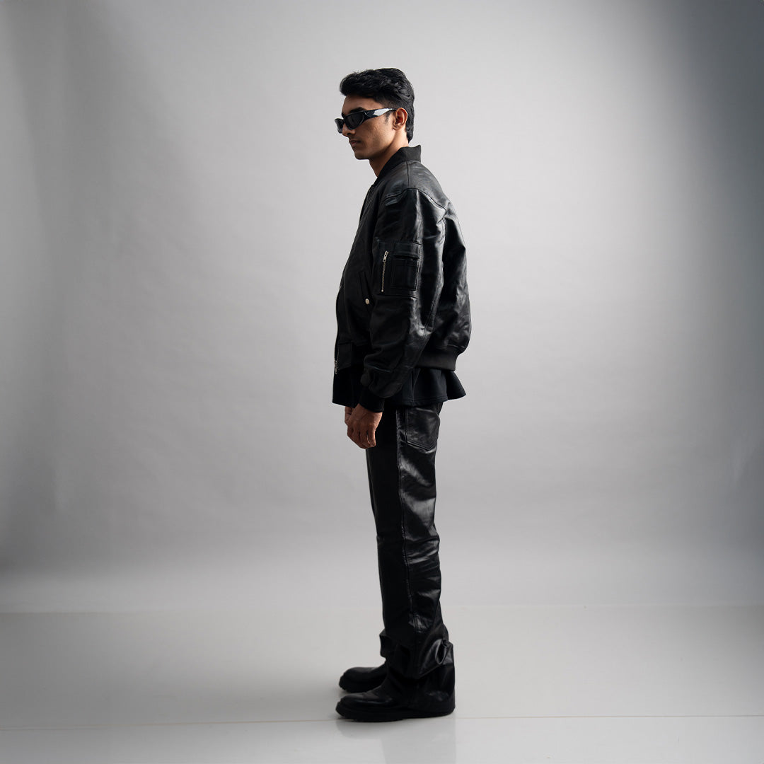 LEATHER JACKET (BLACK)