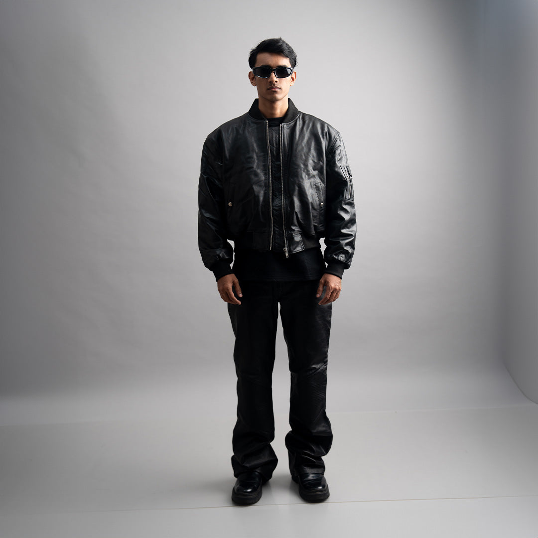 LEATHER JACKET (BLACK)